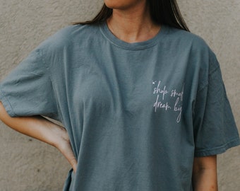 Shop Small Dream Big Tee | Small Business T Shirt | Local Owner Tee | Gifts for Her | Unisex Men's Women's | Minimalistic | Market Vendor