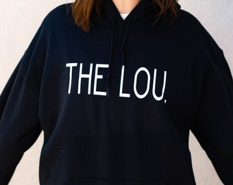 The Lou Hoody Sweatshirt | St Louis | Missouri | Black White | Minimalistic | Fathers Day | STL | Gifts for Him Her | Blues | Cardinals