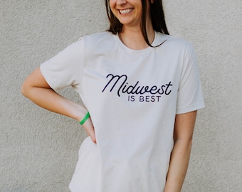 Midwest is Best Tee | Missouri T Shirt | Unisex Men's Women's | Gifts for Him Her | Fathers Day | Ringspun | Minimalistic | Trendy | Soft