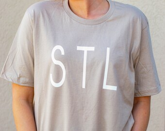 STL St Louis T Shirt | Missouri Tee | Cardinals Blues | Tan |  Unisex Men's Women's | Gifts for Her Him | Bella Canvas | Fathers Day