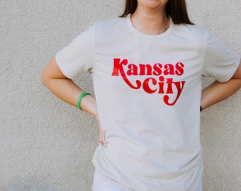 Kansas City Tee | KCMO T Shirt | Missouri | Vintage | Unisex Men's Women's | Retro | Trendy | Chiefs | Minimalistic | Valentine's Day