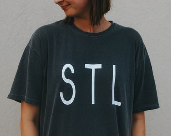 STL Tee | St Louis T Shirt | Local Tee | Missouri | Gifts for Her Him| Unisex | Christmas | Comfort Colors | Cardinals | Oversized | Blues