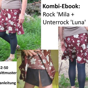 Sewing pattern women&#39;s skirt with lining