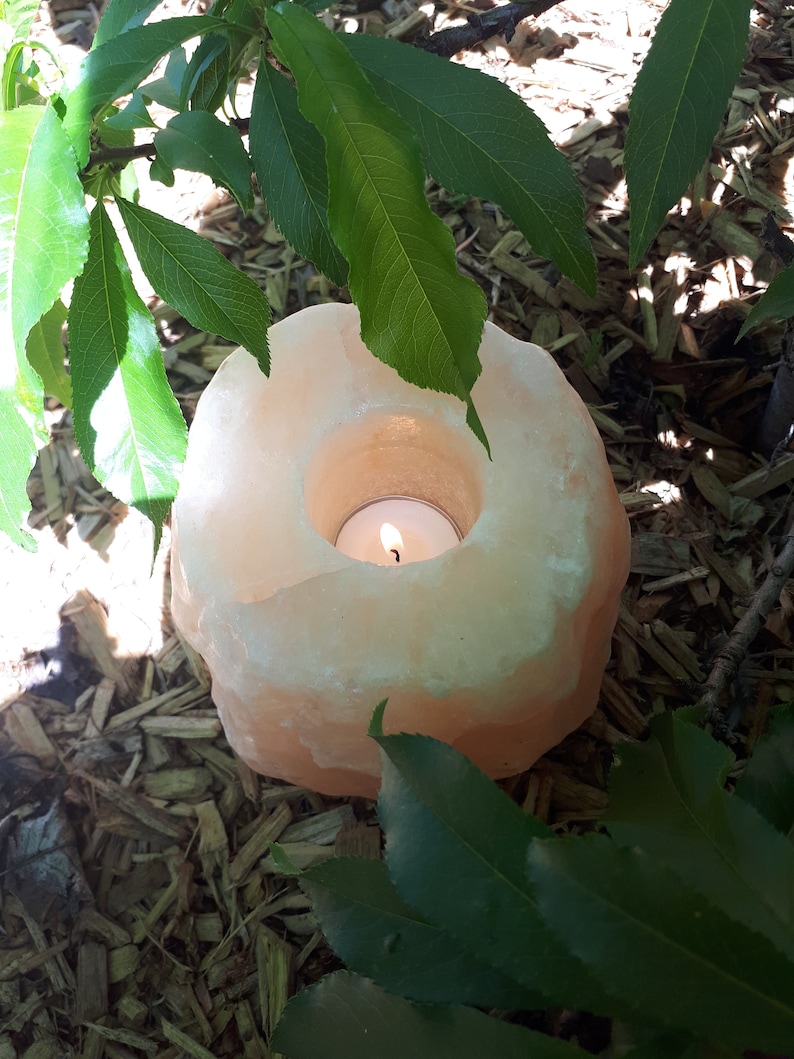 Himalayan Crystal Salt Tealight Candle Holder Etsy