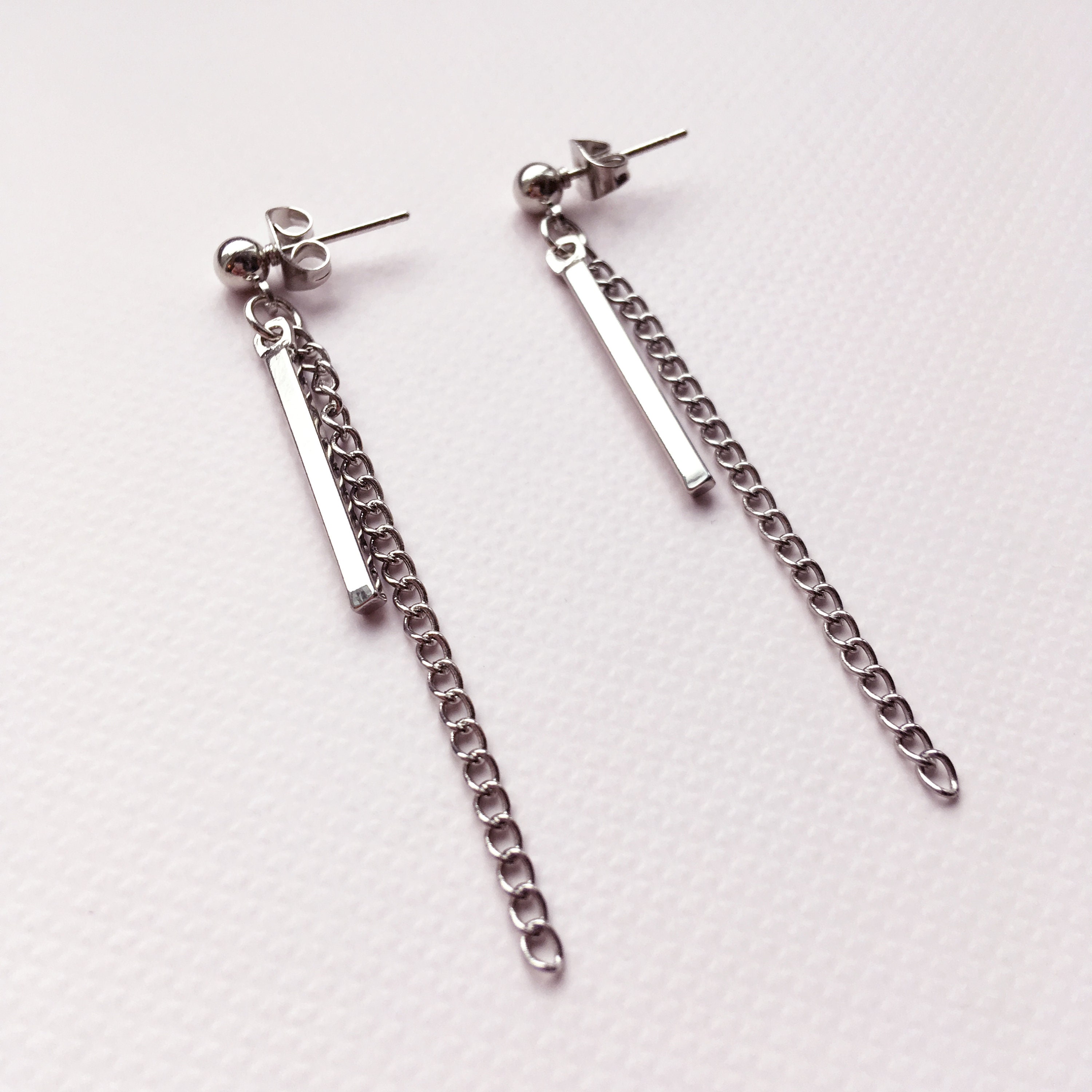 Chain earrings kpop discount