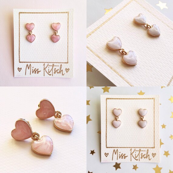 Pendientes De Oro Perlado En Forma De Corazón Coreanos S Pendientes De Oro Perlado En Forma De Corazón Coreanos S