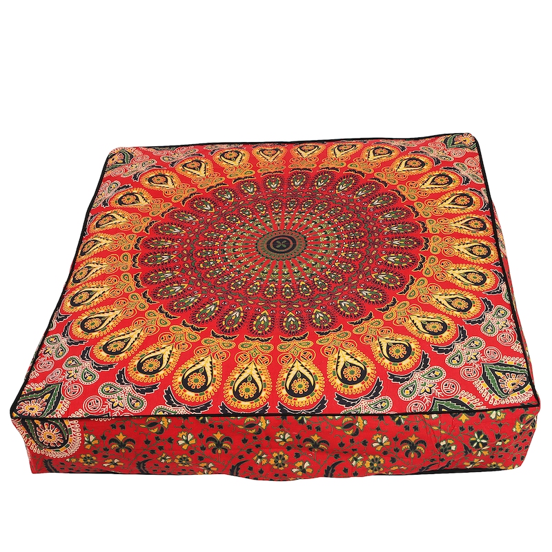 Indian Beaded Cushion Cover