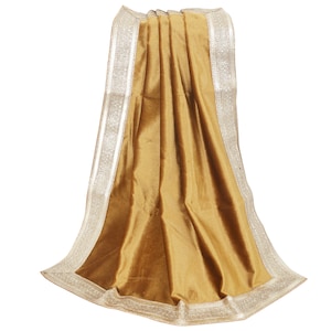 Velvet Table Cover Golden Shinny Border, Altar Cloth Christian, Hindu Religious Spiritual Holy Fabric Tarot Spread 24X24&quot; Indian Consigners