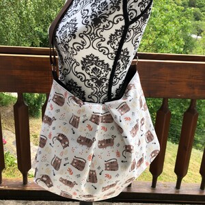 Schultertasche / Crossbody Kunstleder Katze