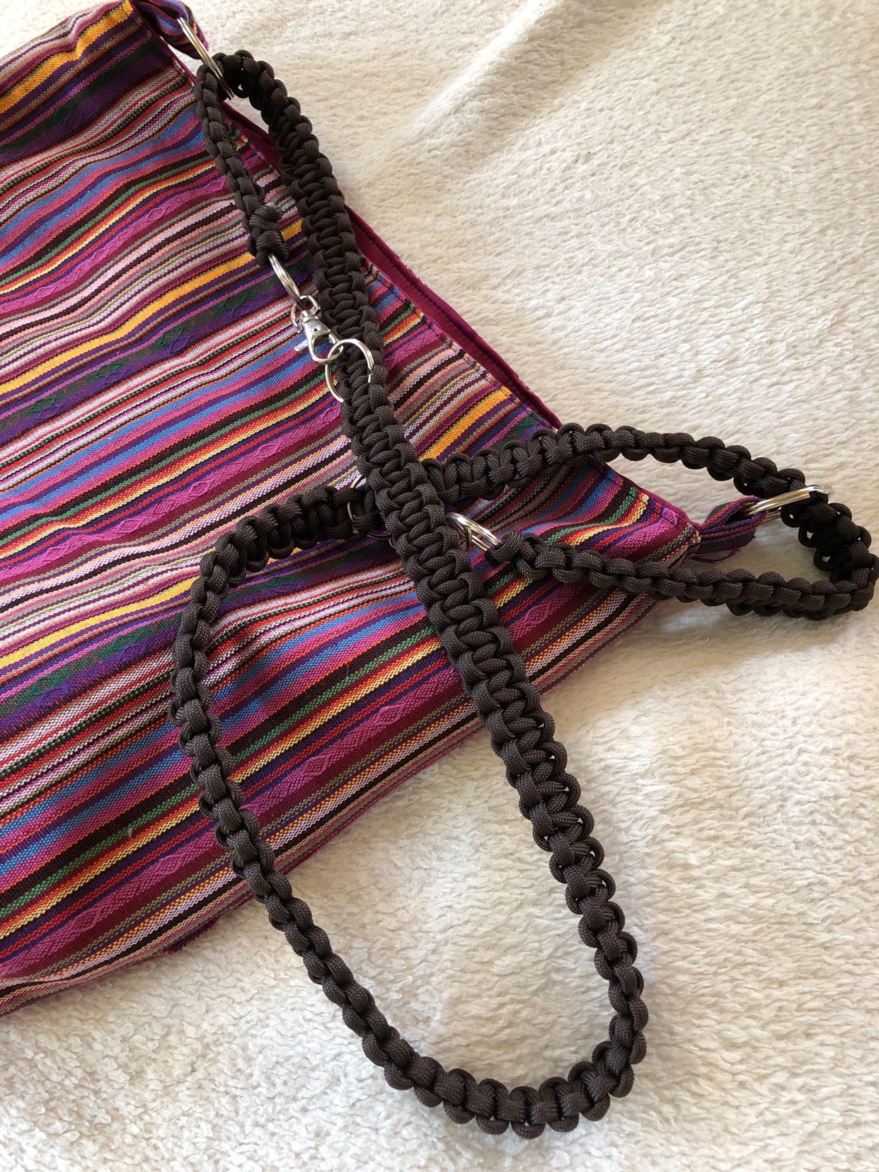 Crossbody Bag With Paracord Strap, Shoulder Bag Asymmetrical Etsy UK