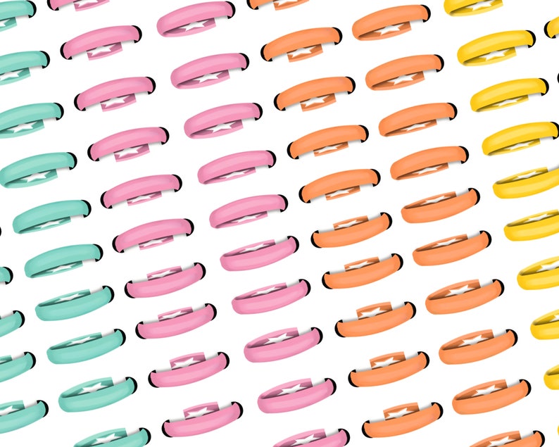 Colourful and Realistic happy Planner Binder Rings .PNG Files for Digital Planner DIY Pre