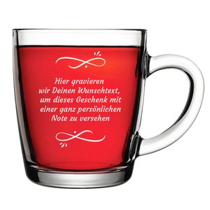Vaso de té de 340 ml con grabado personalizado - Sin BPA y apto para lavavajillas - Vaso de café con nombre - El vaso para té y café