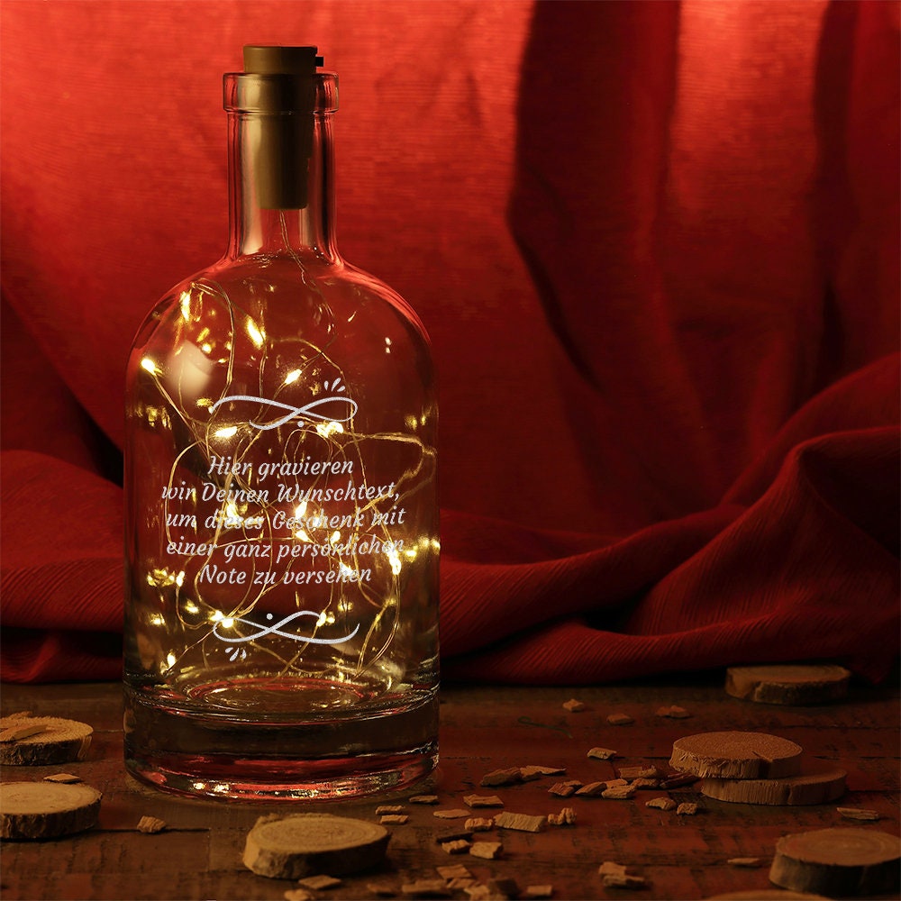 Regalo Di Compleanno Bottiglie Accensione LED Personalizzate - Foto 4