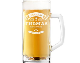 Caneca de cerveja 0,5 litro com gravação
