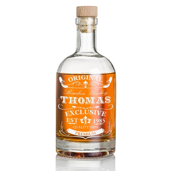 Personalisiertes Whisky Flasche inkl. Gravur Or...