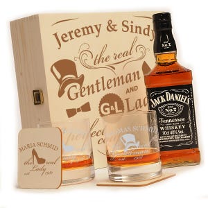 Jack Daniels 6 szt. Zestaw upominkowy whisky zawierający gr...