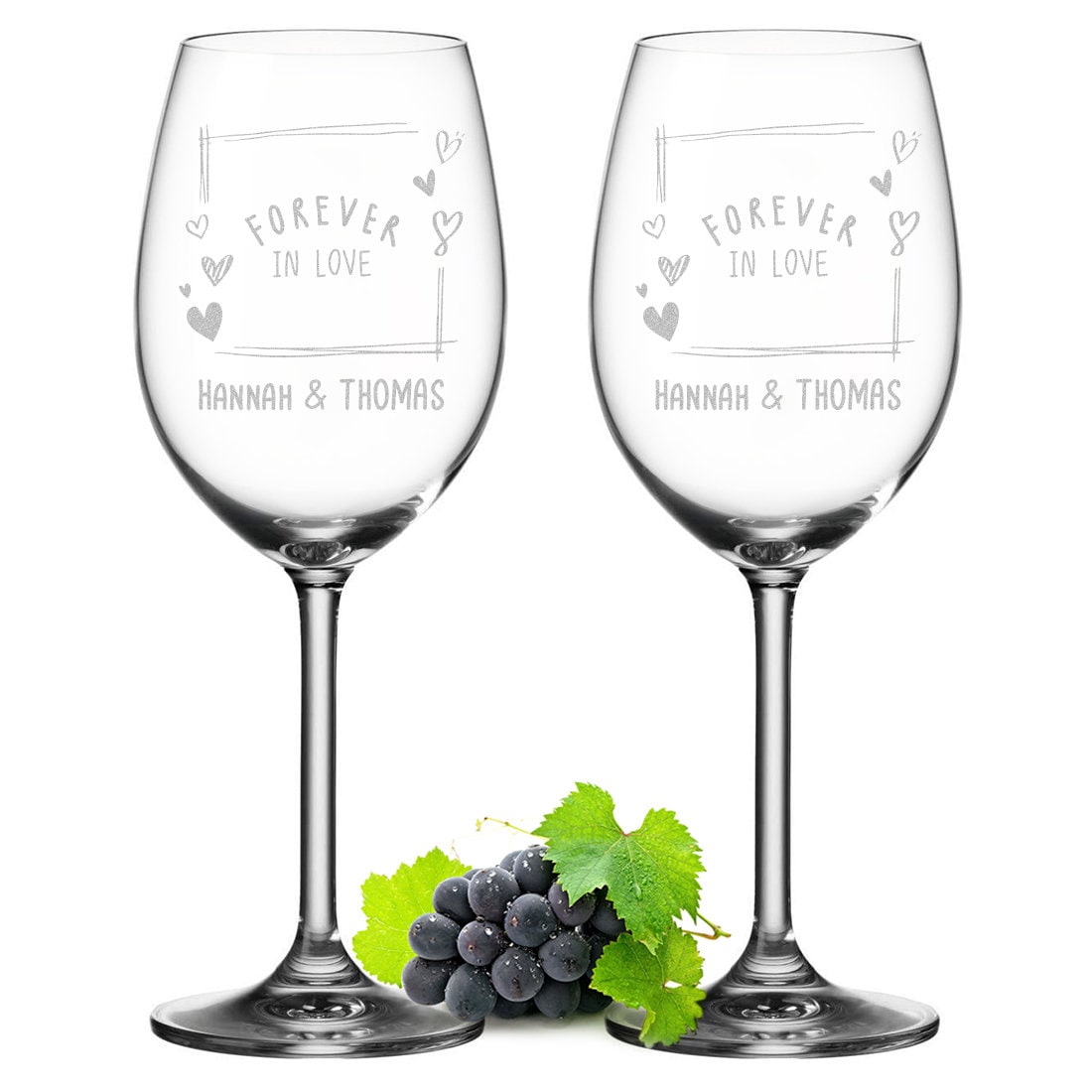 Verres Vin Personnalisés Leonardo - Verres à Vin Personnalisés Nom Et Date - Cadeau Idéal Pour Noces D'or Ou Mariage Gravure UV Verres Vin Personnalisés Leonardo - Verres à Vin Personnalisés Nom Et Date - Cadeau Idéal Pour Noces D'or Ou Mariage Gravure UV