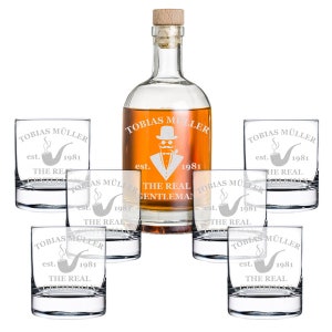 7 szt. Zestaw upominkowy do whisky butelka 6x kieliszki w zestawie...
