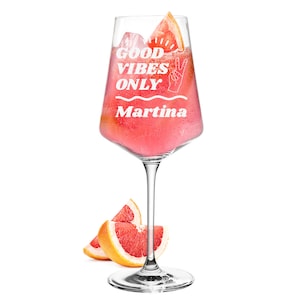 Leonardo Sarti Spritz aperitif glass with engraving - for aperitifs, drinks and cocktails - the women&#39;s gift - for birthdays and anniversaries