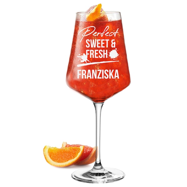 Leonardo Aperol Spritz glass with engraving - for cocktails and drinks - the glass for aperitifs and wine - the gift idea for women and men