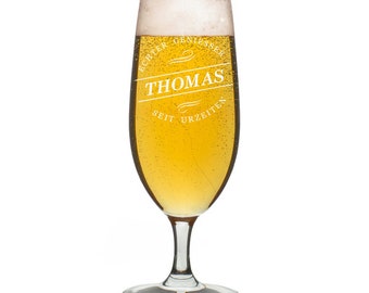 Leonardo Pils Glass Beer Tulip including engraving Genies...