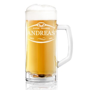 Bierkrug  Bierseidel 0,5 Liter mit Gravur
