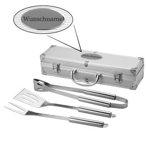 3-piece grill cutlery made of stainless steel...