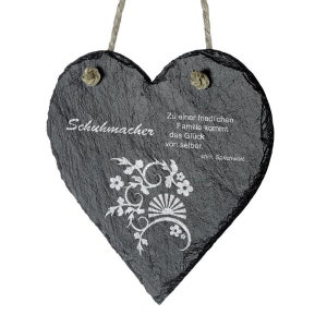 Leisteen hart leisteen bord inclusief graveermotief c...