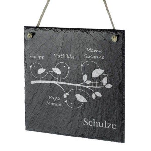 Leisteen plaat deurbord hangbord incl. G...