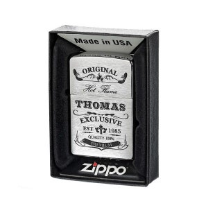 Zippo storm lighter brushed with gift box ...