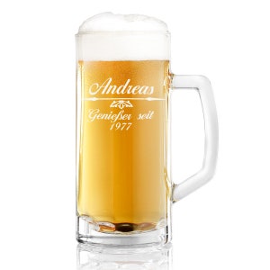 Bierkrug  Bierseidel 0,5 Liter mit Gravur