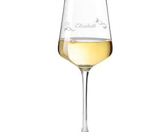 Leonardo Puccini Weißweinglas - mit personalisierter Wunschgravur - 560 ml Volumen - verschiedene Motive - Mann und Frau