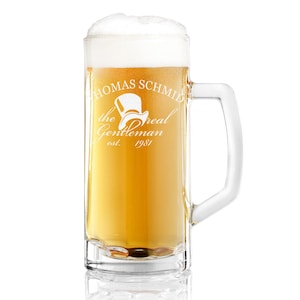 Bierkrug  Bierseidel 0,5 Liter mit Gravur
