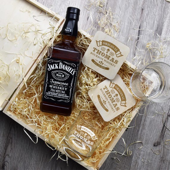 3 X Jack Daniels Honey Tennessee Whiskey Liqueur In Antique Effect Gift Box With Handcrafted - View #5