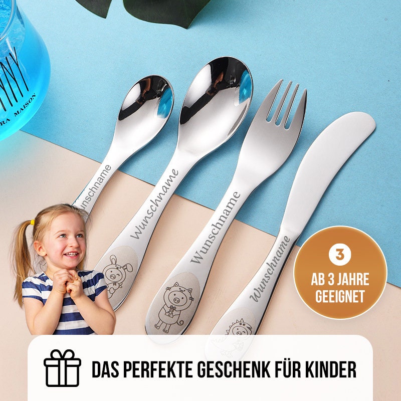 MAM Set Di Posate Per Bambini, Senza BPA, Coltello, Forchetta E Cucchiaio, Set Di Posate Per Bambini, Completamente Funzionale, Posate Per Imparare A Mangiare, Posate Per Bambini, Colore: Alghe Marine - 6