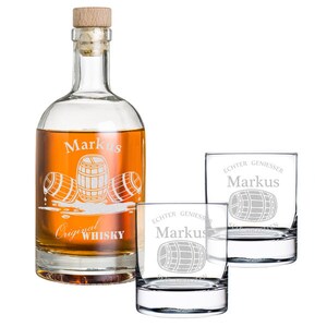 3 szt. Zestaw upominkowy do whisky butelka 2x kieliszki w zestawie...