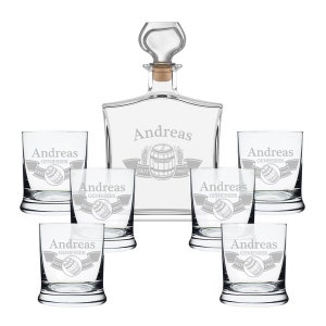 7 szt. Zestaw upominkowy do whisky butelka 6x kieliszki w zestawie...