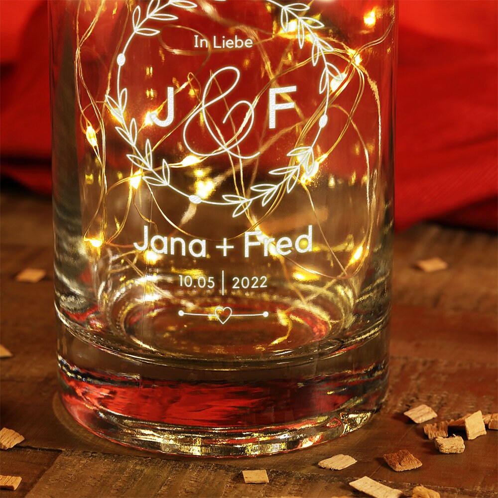 Bouteille Lumineuse Led Pour Mariage, Bouteille Cadeau