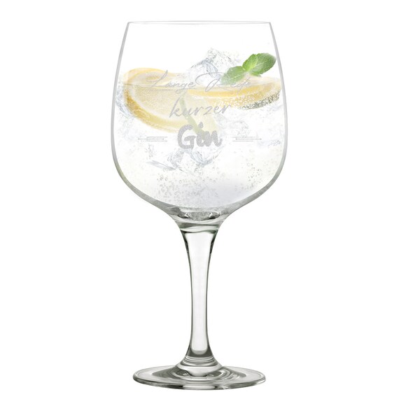 GRAVURZEILE Set di 2 bicchieri Montana Gin con incisione – Lungo discorso breve Gin & Ich bin Gin und Weg – regalo per colleghi, amici e familiari – Gin Tumbler Party Set