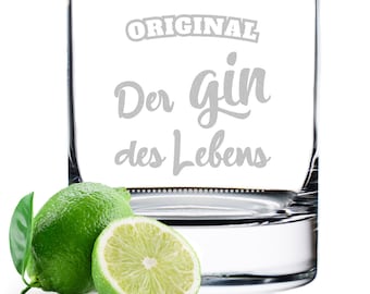 Verre à gin avec inscription : Le gin de la vie