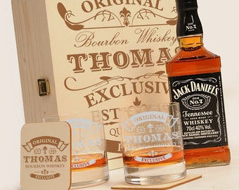 Jack Daniels 6-tlg. Whisky Geschenkset inkl. Gr...