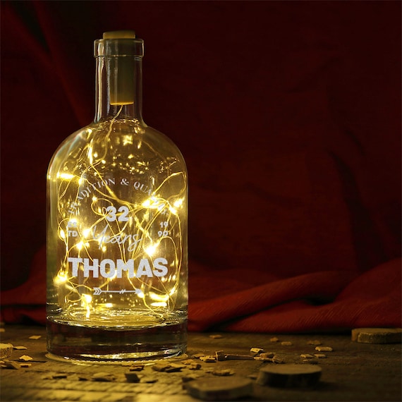polar-effekt Bottiglia da whisky con incisione - regalo da whisky per