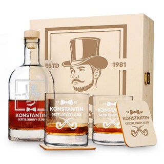 Set Regalo Whisky Personalizzato Con Incisione – Bottiglia 700 Ml E Bicchiere 320 Ml Stölzle Lausitz – Idea Regalo Uomo