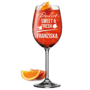 Leonardo Aperol Spritz Glas mit Gravur - für Cocktails und Drinks - das Glas für Aperitif und Wein - Geschenke für Frauen - zum Muttertag