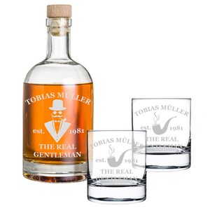 3 szt. Zestaw upominkowy do whisky butelka 2x kieliszki w zestawie...