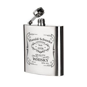 Edelstahl Flachmann inkl. Gravur Motiv Quality ...