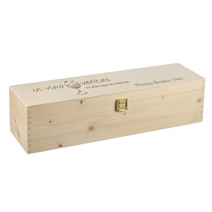 Wine box wooden box including engraving motif in vino ve...