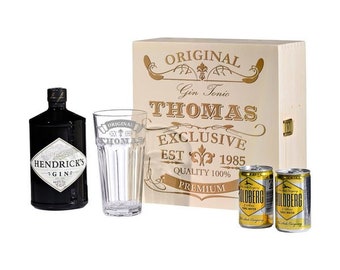 Coffret gin tonic 5 pièces avec motif gravé...