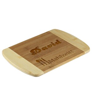 Cutting board Bamboo Bamboo two-tone including gr...