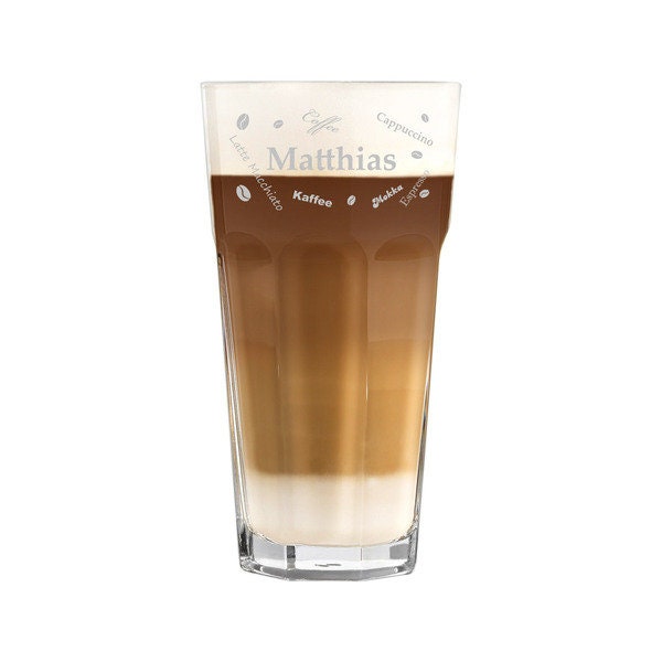 Latte Macchiato / Cappuccino Glas inkl. Gravur ...